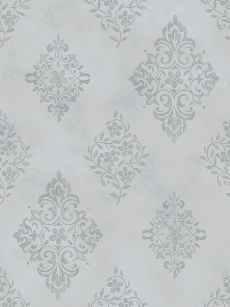 Shabby Chic by Rachel Ashwell® Blue Diamond Motif 10M Wallpaper - Image 3 of 3