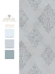 Shabby Chic by Rachel Ashwell® Blue Diamond Motif 10M Wallpaper - Image 4 of 4