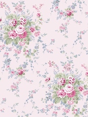 Shabby Chic by Rachel Ashwell® Pink/Blue Garden Floral 10M Wallpaper - Image 3 of 3