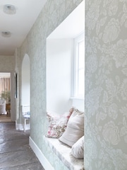 Shabby Chic by Rachel Ashwell® Sage Stipple 10M Wallpaper - Image 2 of 3