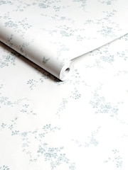 Shabby Chic by Rachel Ashwell® Duck Egg Butterflies 10M Wallpaper - Image 1 of 3