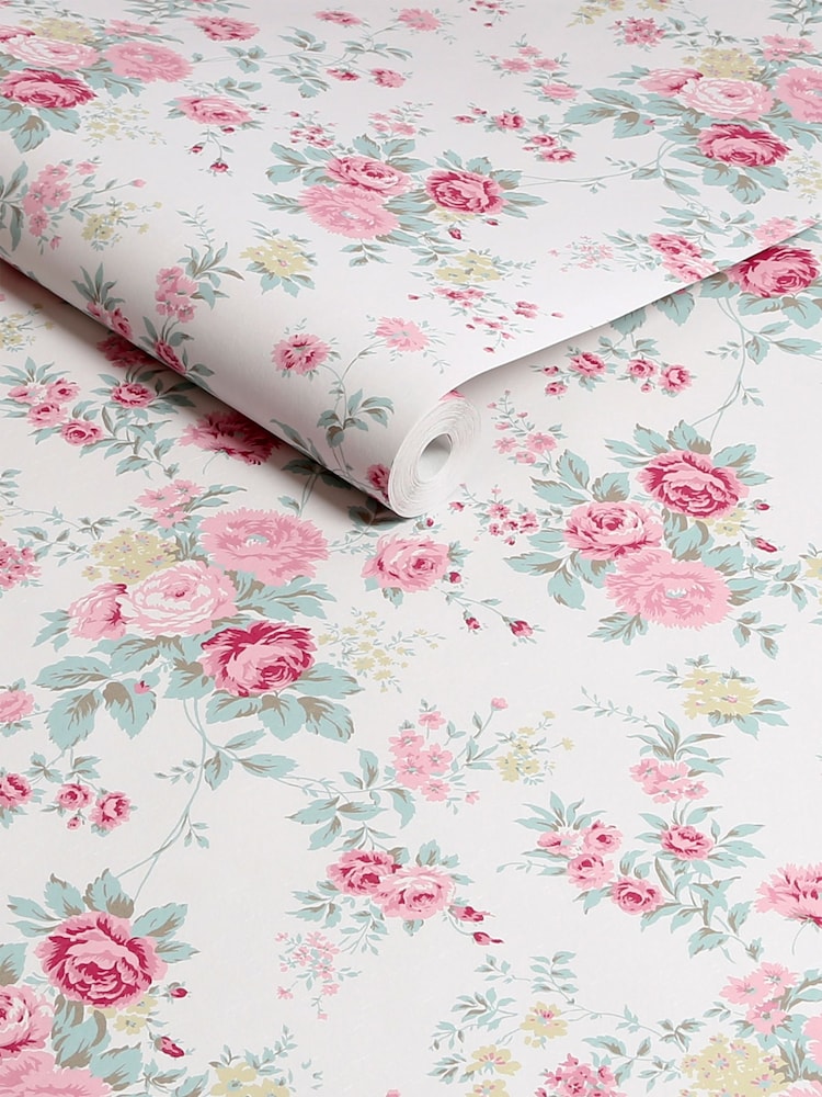 Shabby Chic by Rachel Ashwell® Off White Wild Flower 10M Wallpaper - Image 1 of 3