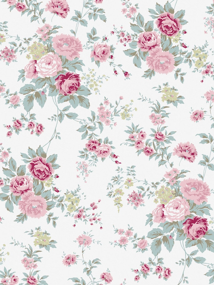 Shabby Chic by Rachel Ashwell® Off White Wild Flower 10M Wallpaper - Image 3 of 3