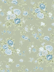 Shabby Chic by Rachel Ashwell® Sage Wild Flower 10M Wallpaper - Image 3 of 3