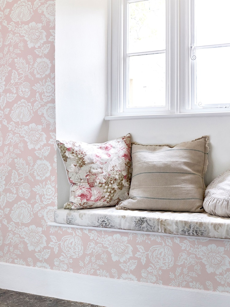 Shabby Chic by Rachel Ashwell® Pink Stipple 10M Wallpaper - Image 2 of 3