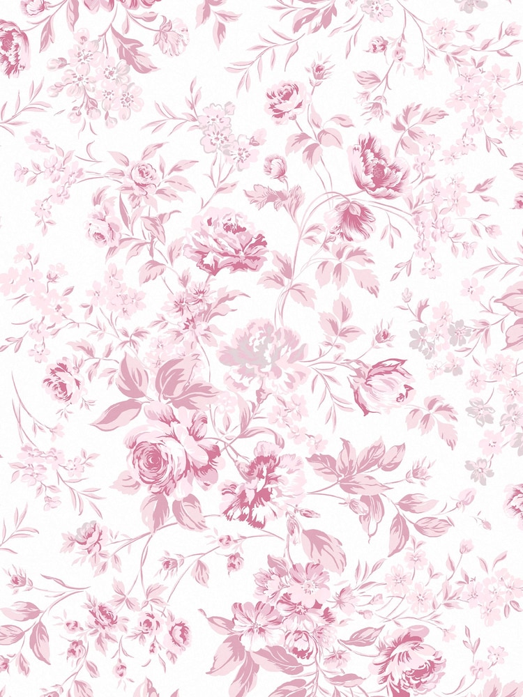 Shabby Chic by Rachel Ashwell® Pink Romantic Rose 10M Wallpaper - Image 3 of 3