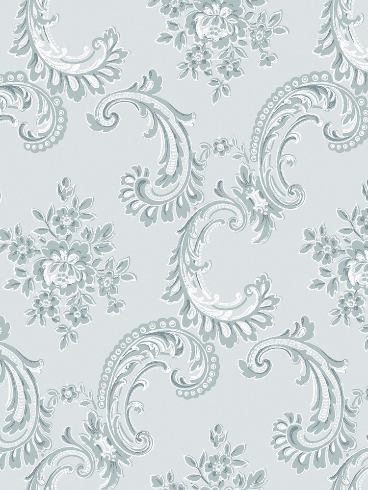 Shabby Chic by Rachel Ashwell® Blue Boudoir Beauty 10M Wallpaper - Image 3 of 3