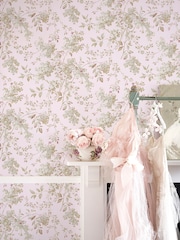 Shabby Chic by Rachel Ashwell® Pink Chelsea 10M Wallpaper - Image 2 of 3