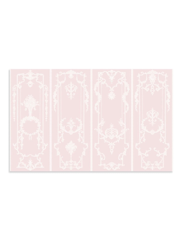 Shabby Chic Pink Panel Francaise Fixed Size 4M Mural - Image 2 of 3 Shabby Chic Pink Panel Francaise Fixed Size 4M Mural - Image 2 of 3