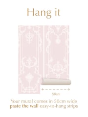 Shabby Chic Pink Panel Francaise Fixed Size 4M Mural - Image 3 of 3