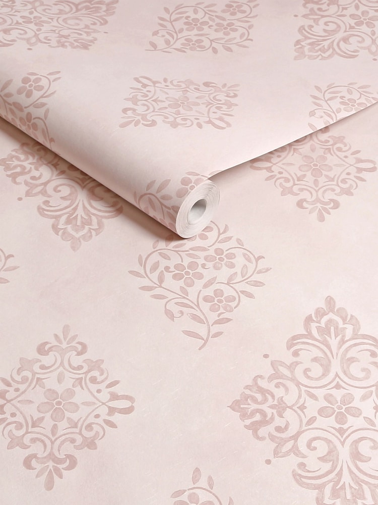 Shabby Chic by Rachel Ashwell® Pink Diamond Motif 10M Wallpaper - Image 1 of 3