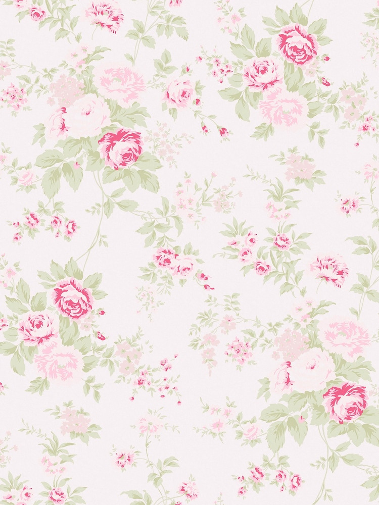 Shabby Chic by Rachel Ashwell® Pink Wild Flower 10M Wallpaper - Image 3 of 3