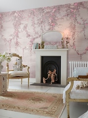 Shabby Chic Pink Hanging Garden Fixed Size 4M Mural - Image 1 of 3