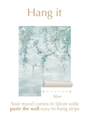 Shabby Chic Duck Egg Hanging Garden Fixed Size 4M Mural - Image 3 of 3