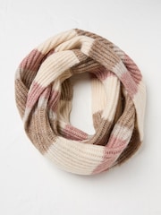 FatFace Natural Colourblock Snood Scarf - Image 1 of 2