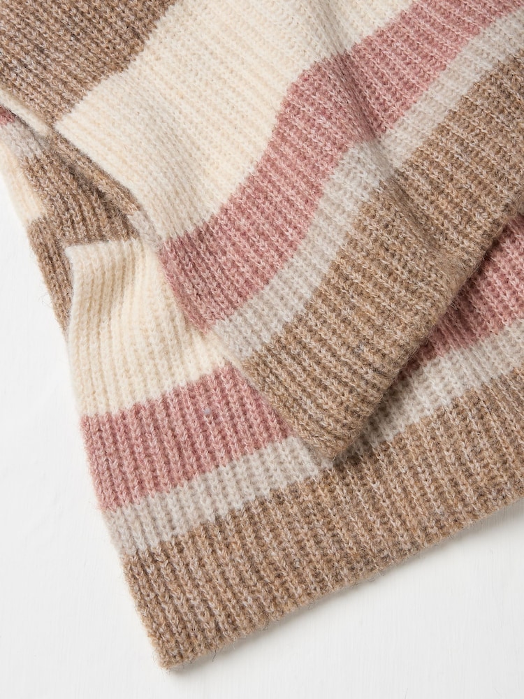 FatFace Natural Colourblock Snood Scarf - Image 2 of 2