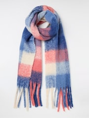 FatFace Blue Aspen Check Scarf - Image 1 of 4