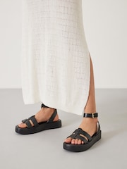 Hush Black Freya Flatform Sandals - Image 1 of 4