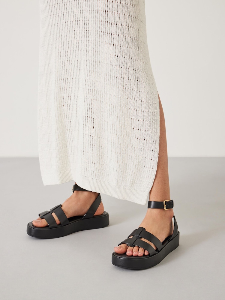 Hush Black Freya Flatform Sandals - Image 1 of 4