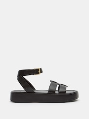 Hush Black Freya Flatform Sandals - Image 2 of 4