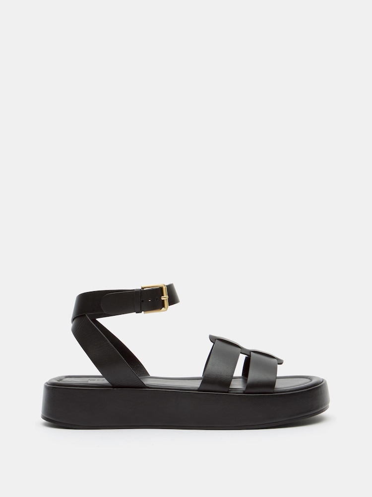 Hush Black Freya Flatform Sandals - Image 2 of 4