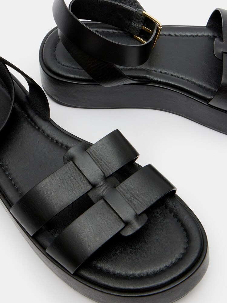 Hush Black Freya Flatform Sandals - Image 4 of 4