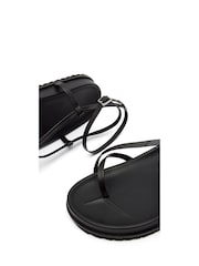Hush Black Thea Minimal Footbed Sandals - Image 5 of 5
