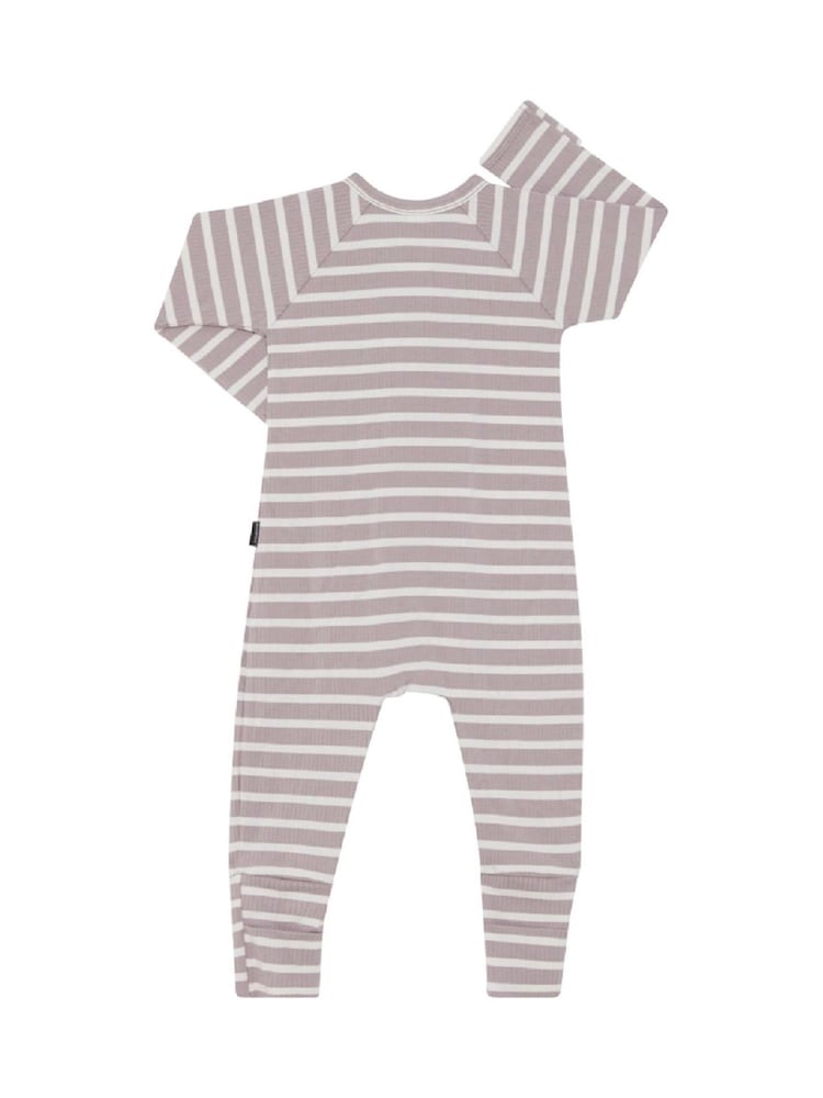 Bonds Natural Neutral Stripe Zip Wondersuit Sleepsuit - Image 2 of 2