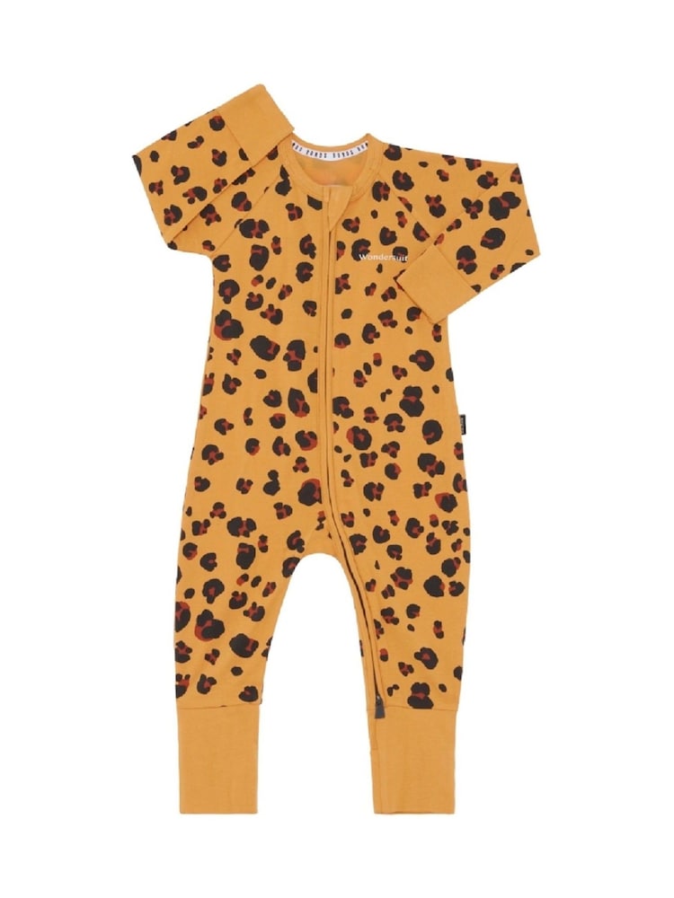 Bonds Leopard Animal Print Zip Wondersuit Sleepsuit - Image 1 of 2