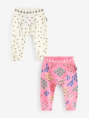 Bonds Weite Leggings mit rosa Blumenprint, 2er-Pack - Bild 1 von 5