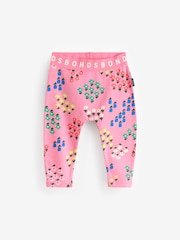 Bonds Weite Leggings mit rosa Blumenprint, 2er-Pack - Bild 2 von 5