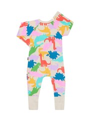 Bonds Oversized Natural Multicolour Dinosaur Print Zip Wondersuit Sleepsuit - Image 2 of 2