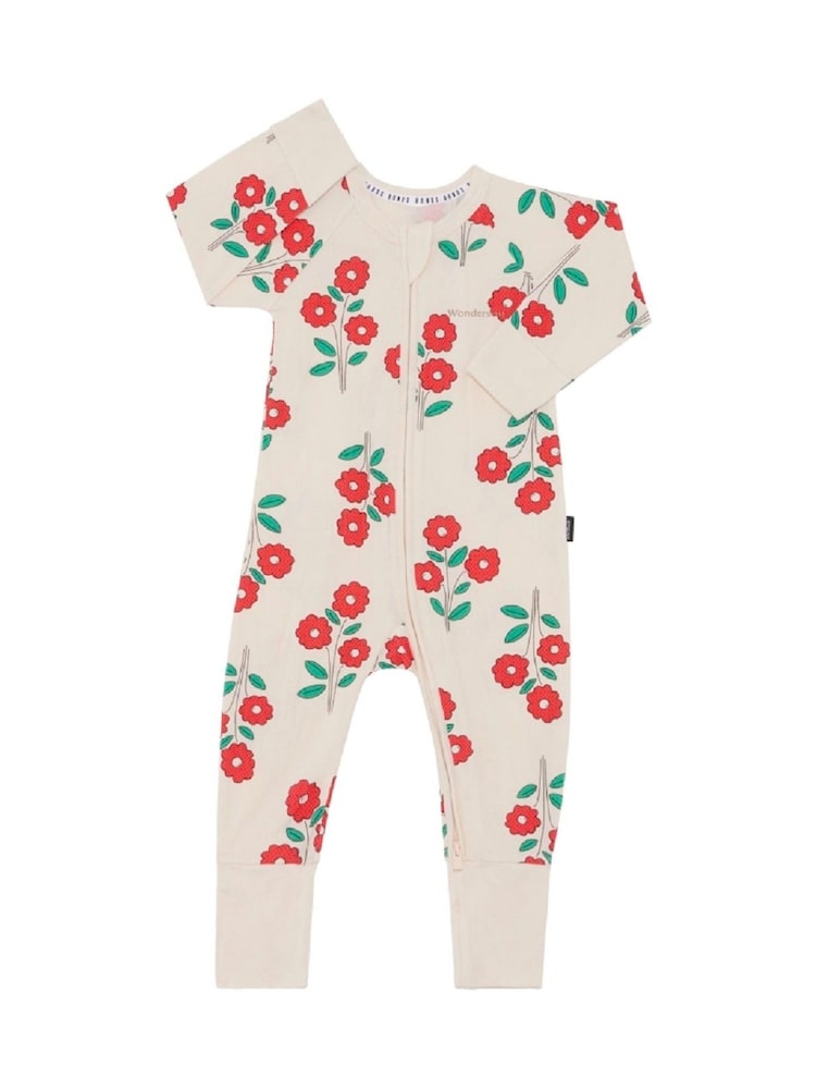 Bonds Natural Floral Print  Zip Wondersuit Sleepsuit - Image 1 of 2