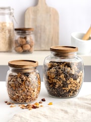 Kilner Clear 2.5L & 0.85L Universal Jars & Acacia Lid - Image 2 of 4