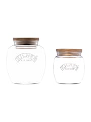 Kilner Clear 2.5L & 0.85L Universal Jars & Acacia Lid - Image 4 of 4
