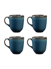 Mason Cash Blue Set of 4 Reactive Mugs - Image 1 of 2