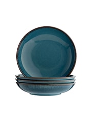 Mason Cash Blue Set of 4 Reactive Pasta Bowls - Image 1 of 1