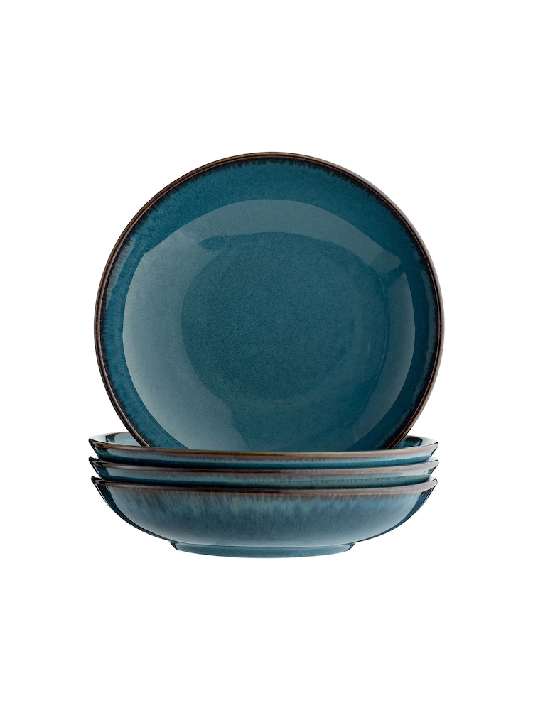 Mason Cash Blue Set of 4 Reactive Pasta Bowls - Image 1 of 1