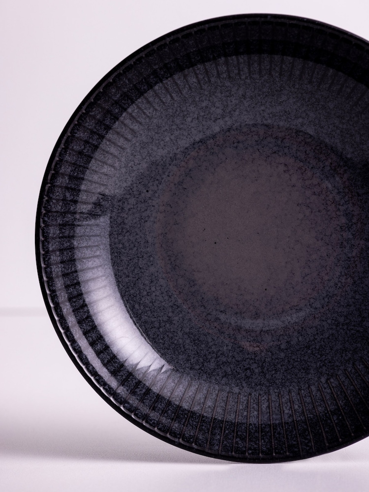 Mason Cash Black Set of 4 Reactive Linear Pasta Bowls - Image 2 of 3