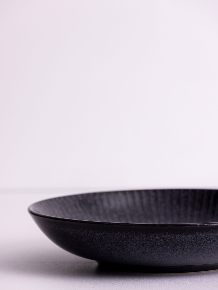 Mason Cash Black Set of 4 Reactive Linear Pasta Bowls - Image 3 of 3