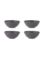 Mason Cash Black Set of 4 Reactive  Linear Bowls - Image 1 of 3