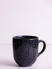 Mason Cash Black Set of 4 Reactive Linear Mugs - Image 1 of 2