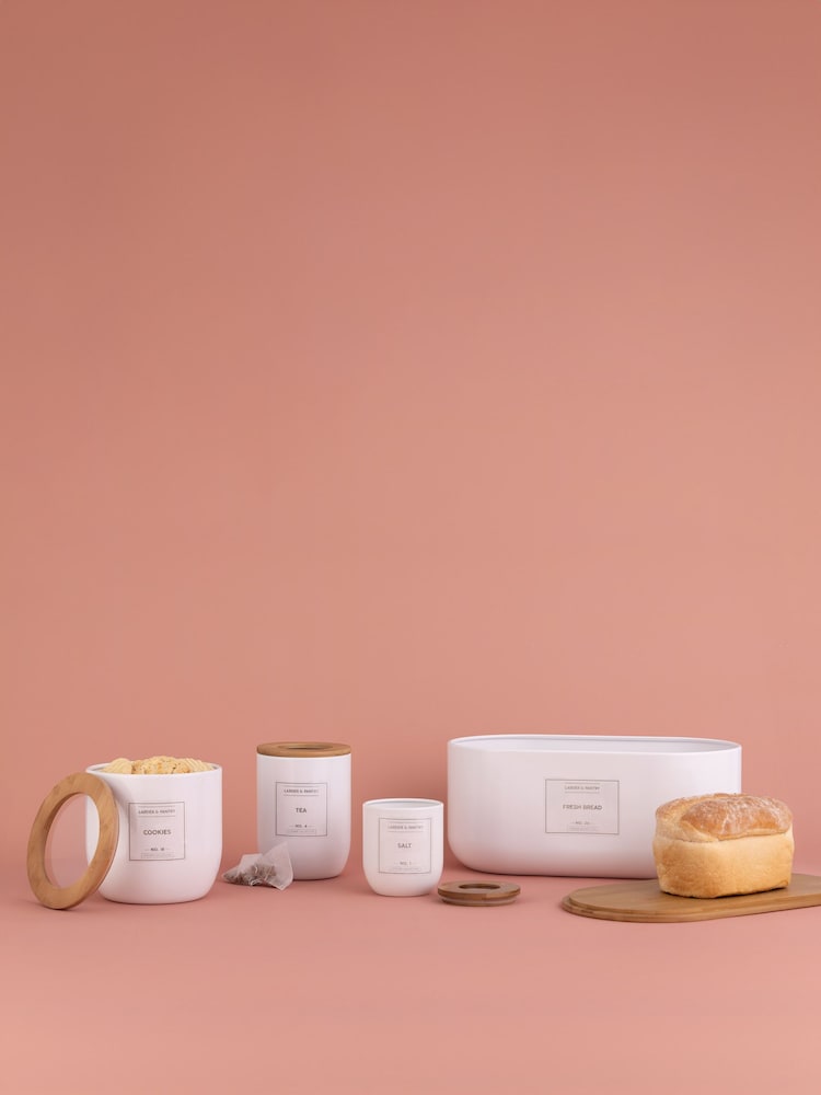 Typhoon White Eden Full Storage Cannister Set with Bread Bin - Image 1 of 4
