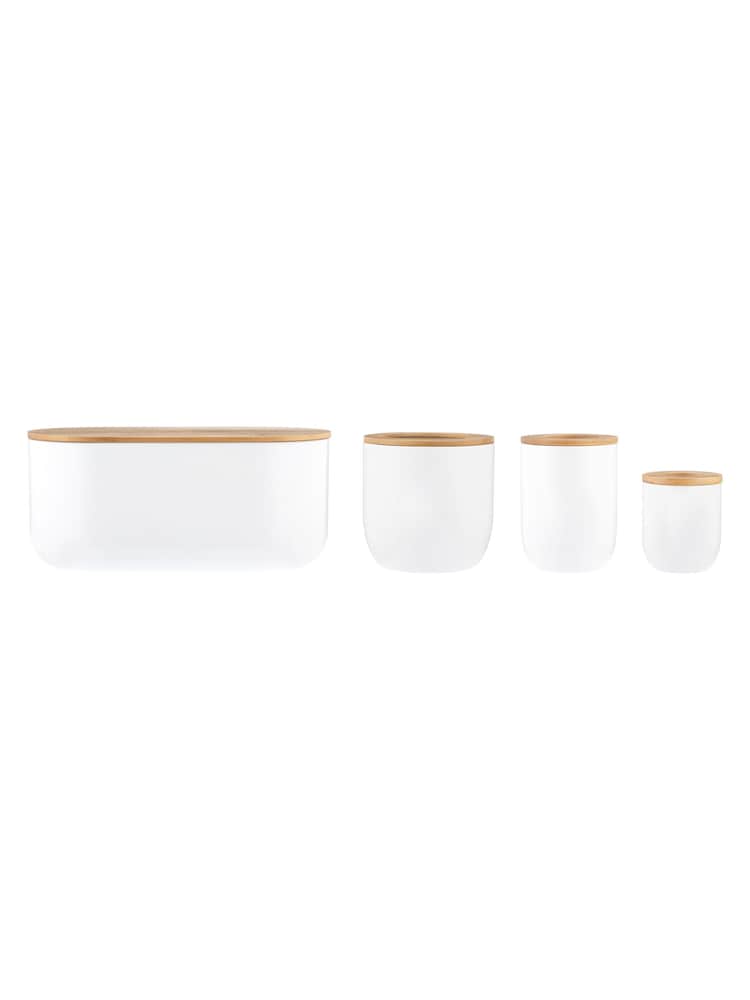 Typhoon White Eden Full Storage Cannister Set with Bread Bin - Image 2 of 4