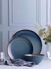 Mason Cash Blue Reactive Dinner 12 Piece Set - Image 1 of 3