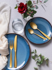 Mason Cash Blue Reactive Dinner 12 Piece Set - Image 2 of 3