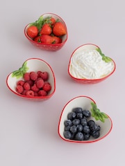 Typhoon Set of 4 Red Strawberry Bowls - Image 2 of 6
