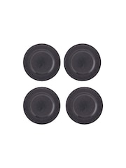 Mason Cash Black Set of 4 Reactive  Linear Side Plates 21cm - Image 1 of 4