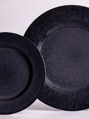 Mason Cash Black Set of 4 Reactive  Linear Side Plates 21cm - Image 2 of 4