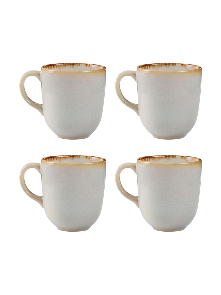 Mason Cash Cream Set of 4 Reactive Mugs - Image 2 of 2